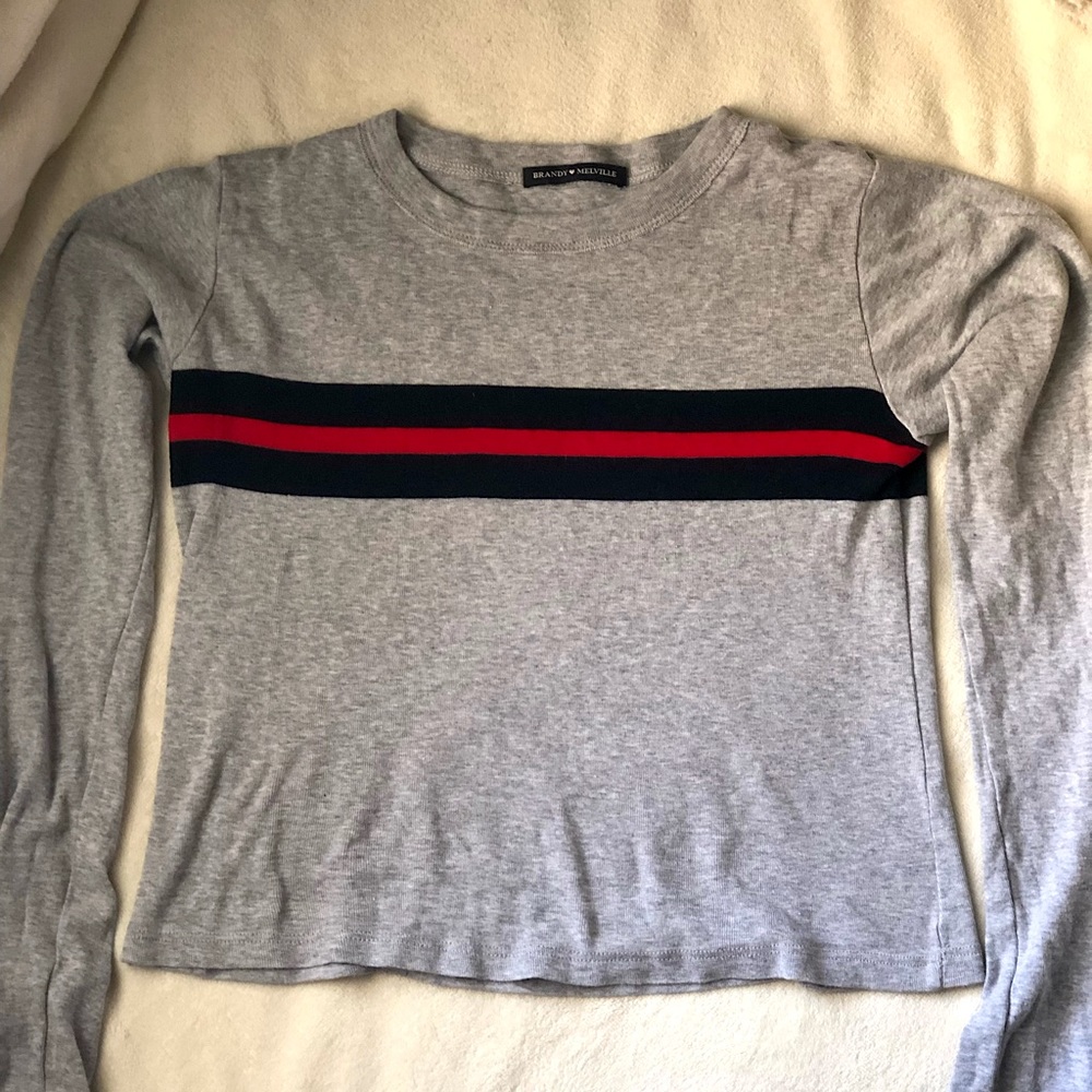 Brandy Melville Long sleeve crop top
